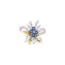 Elizabeth Taylor's Impressive Jewelry Collection - A retro costume-jewelry brooch, c. 1945 - Natural Blue Sapphires