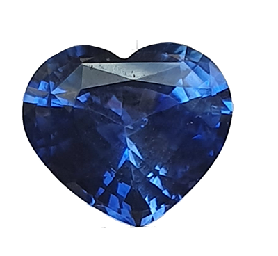 A beautiful example of a natural blue sapphire gemstone