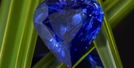 heart shape blue sapphire