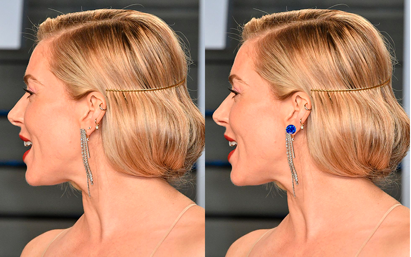 Reimagine these 10 famous jewellery - Sienna Miller’s Diamond Drops - Natural Blue Sapphires