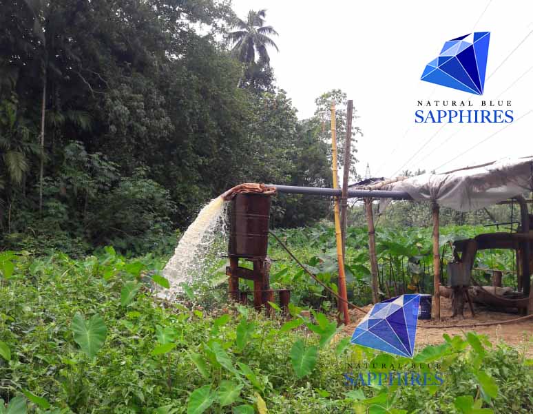 Gems-mining-mine is covered-Natural-Blue-Sapphires